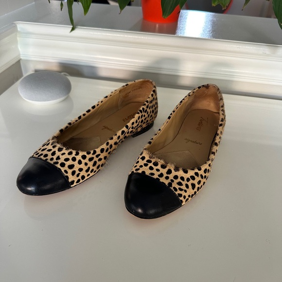 Trotters Pony hair Leather leopard ballet flats sz 8.5 - Picture 2 of 6